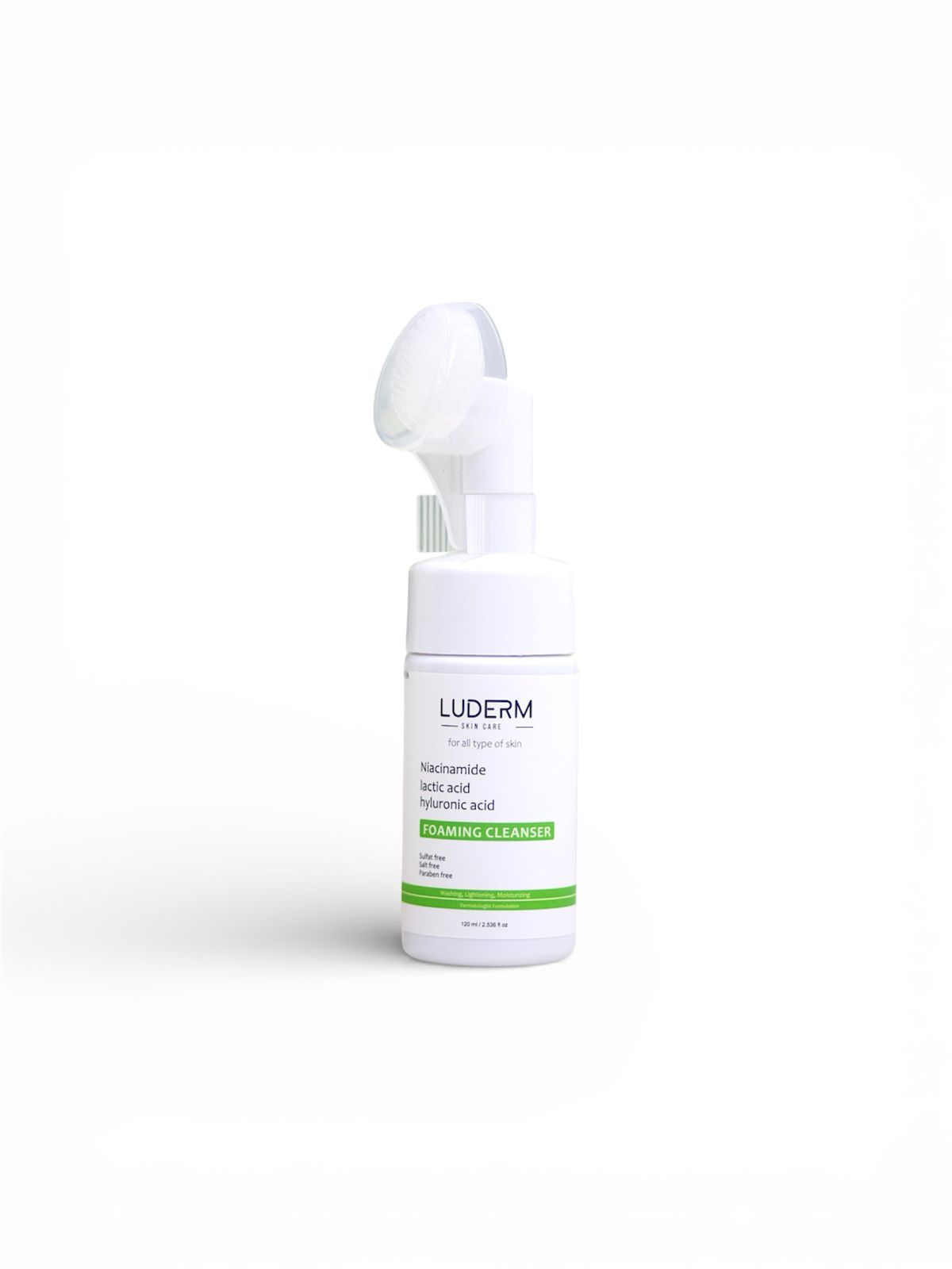 LUDERM Foaming Cleanser with Niacinamide, Lactic & Hyaluronic Acid - All Skin Types